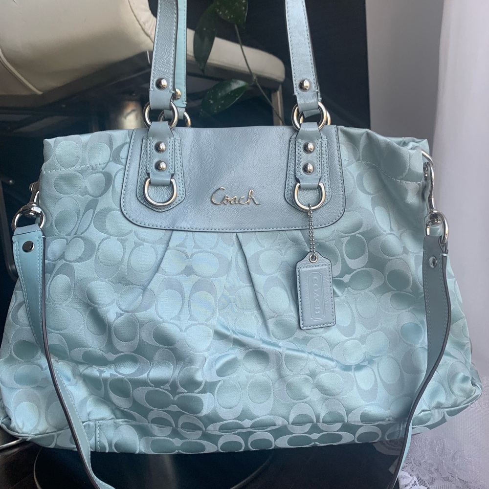 Brand New Coach Canvas Shoulder Bag | Color: Blue | Size: Os